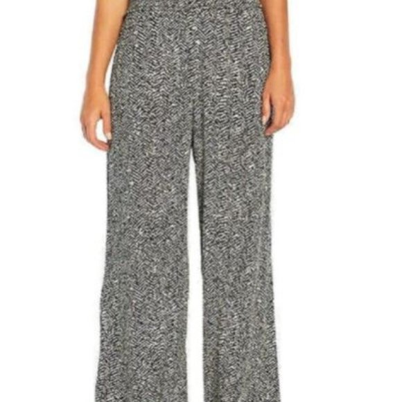 New!! Three Dots Women's Printed Relaxed Fit Wide Leg Pull-On Pants - Picture 2 of 4